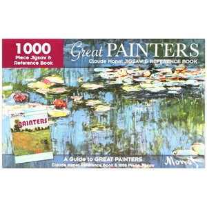 Bìa sách 1000 piece jigsaw & reference book: great painters claude monet