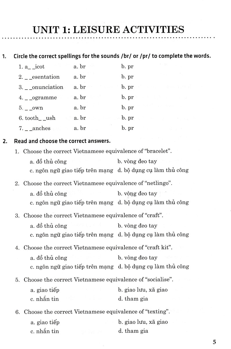 702 câu trắc nghiệm tiếng anh 8 - không đáp án (dùng chung cho các bộ sgk hiện hành) - Ảnh 6