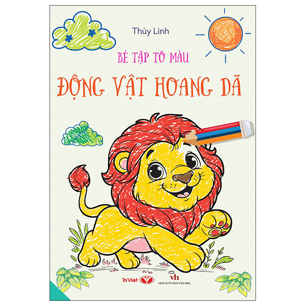 bé tập tô màu - động vật hoang dã