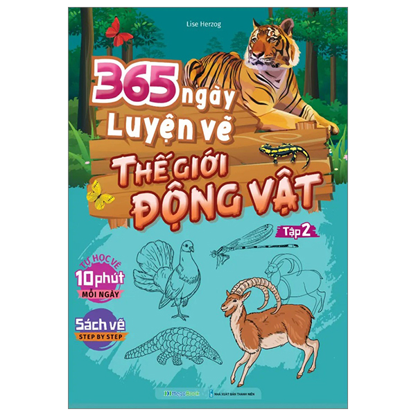 bộ 365 ngày luyện vẽ thế giới động vật - tập 2
