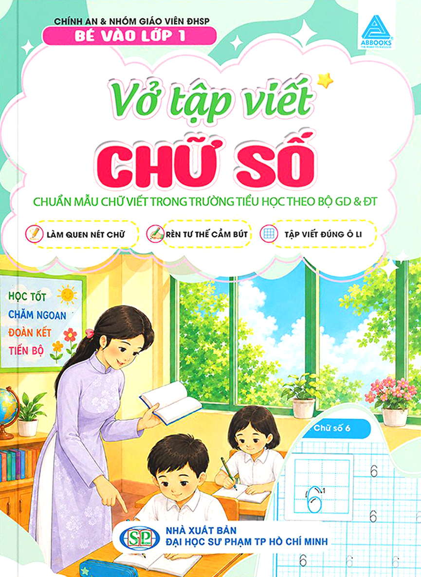 Bộ Bé Vào Lớp 1 - Vở Tập Viết - Chữ Số - Ảnh 2