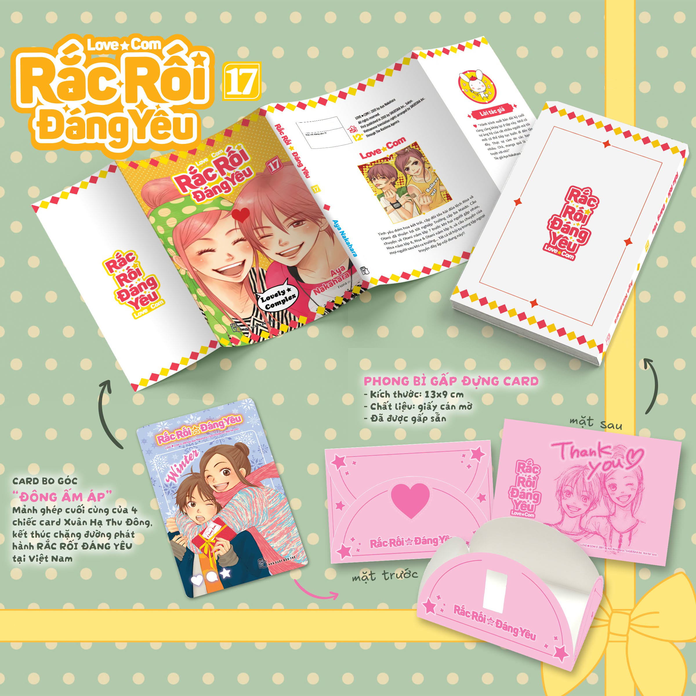 Bộ Combo Manga - Rắc Rối Đáng Yêu - Love Com - Tập 17 - Bản Thường + Bản Đặc Biệt (Bộ 2 Cuốn) - Tặng Kèm 1 Card Mùa Đông + 1 Phong Bì Đựng Card + 1 Bìa Plus Edition + 1 Móc Khóa Acrylic + 2 Card + 1 Phong Bì Đựng Quà - Ảnh 2