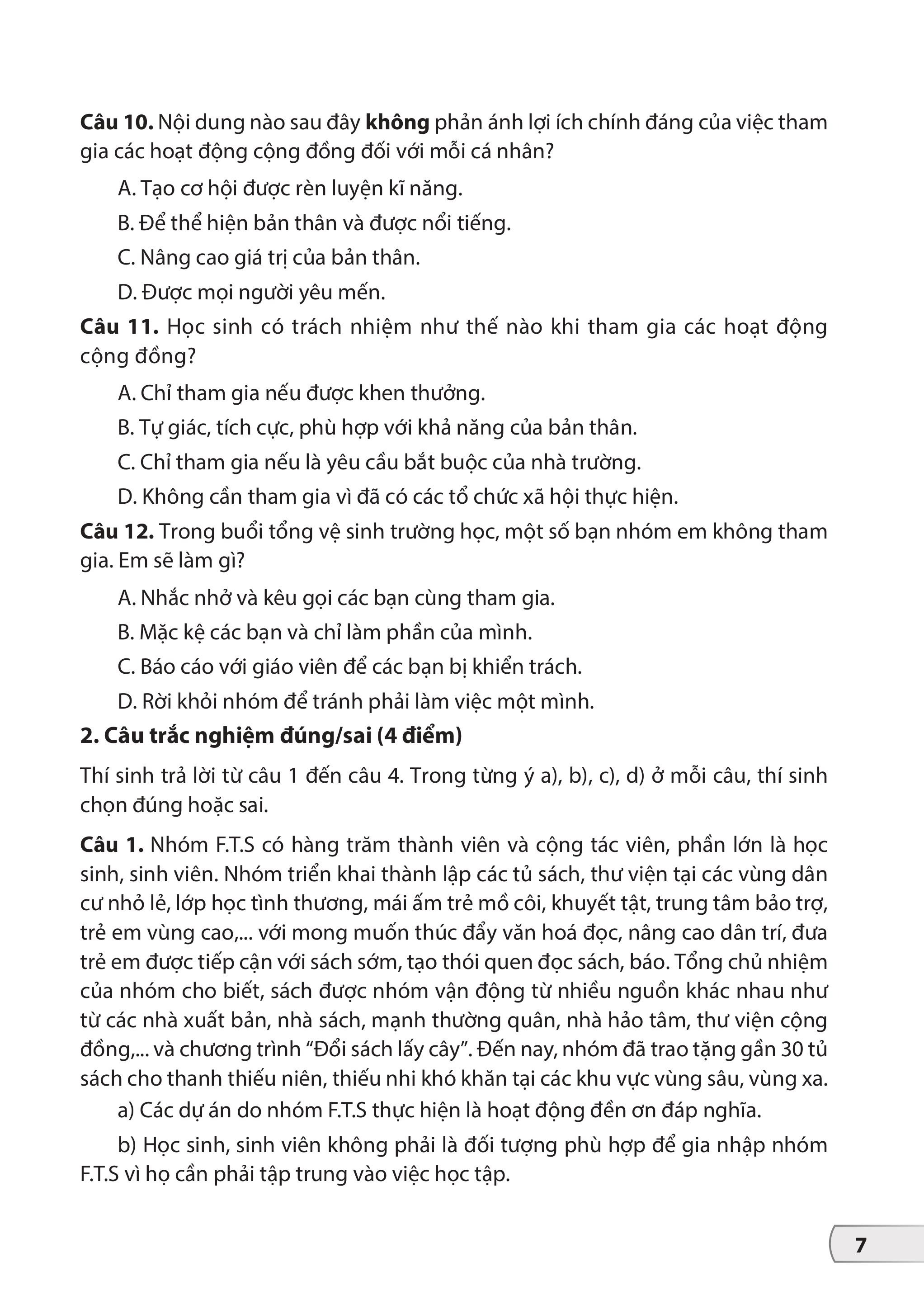 Bộ Đề Kiểm Tra, Đánh Giá Giáo Dục Công Dân 9 - Ảnh 8