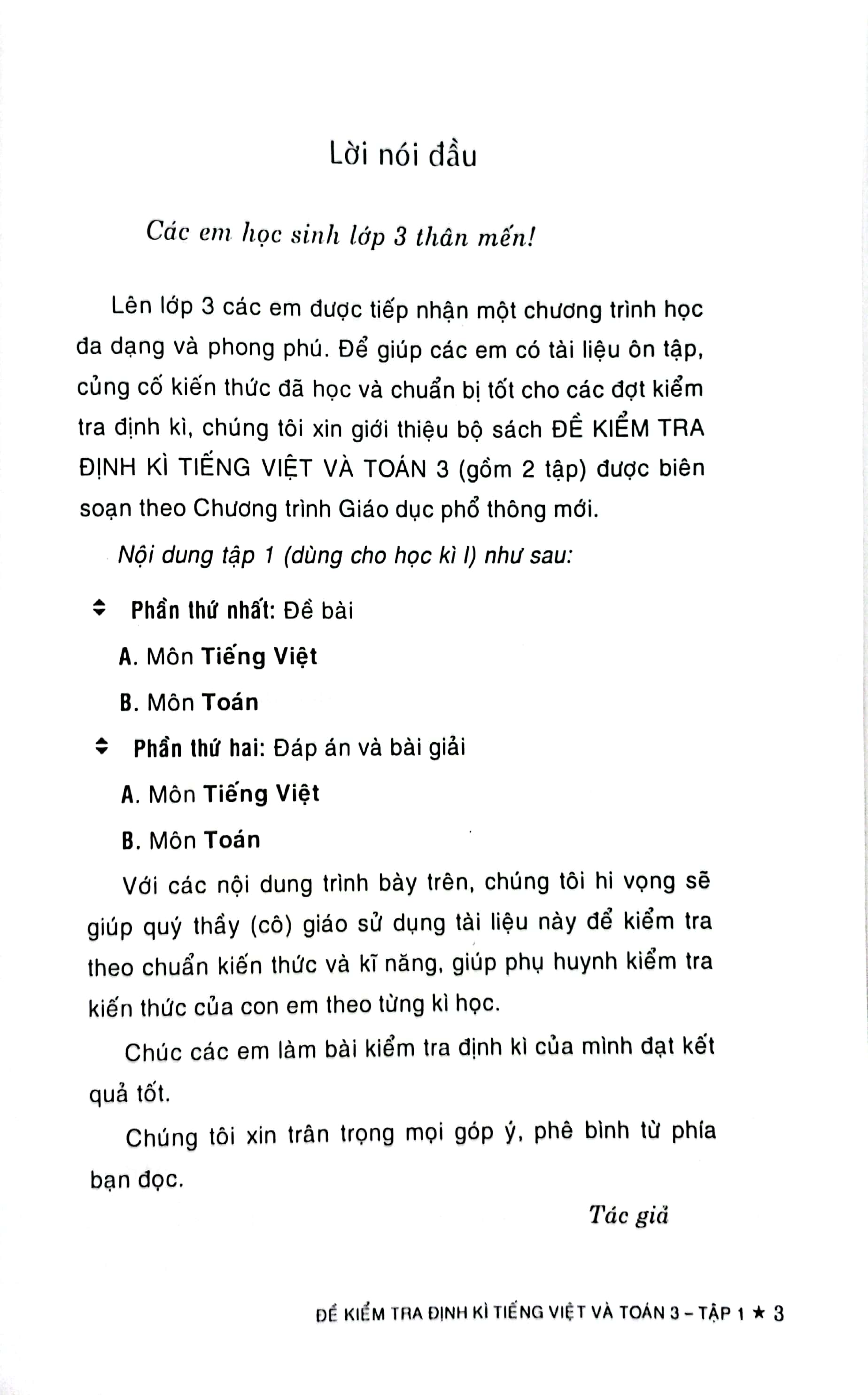Bộ Đề Kiểm Tra Định Kì Tiếng Việt Và Toán 3 - Tập 1 - Ảnh 4
