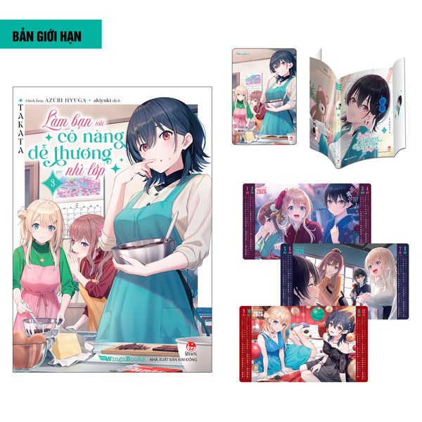 Bộ Làm Bạn Với Cô Nàng Dễ Thương Nhì Lớp - Tập 3 - Bản Giới Hạn - Tặng Kèm Postcard + Bìa Áo Limited + Set Postcard Lịch 2026