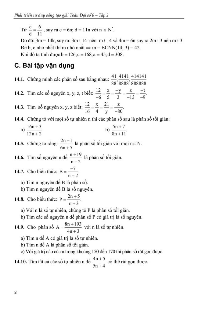 bộ phát triển tư duy sáng tạo giải toán 6 - tập 2 - Ảnh 9