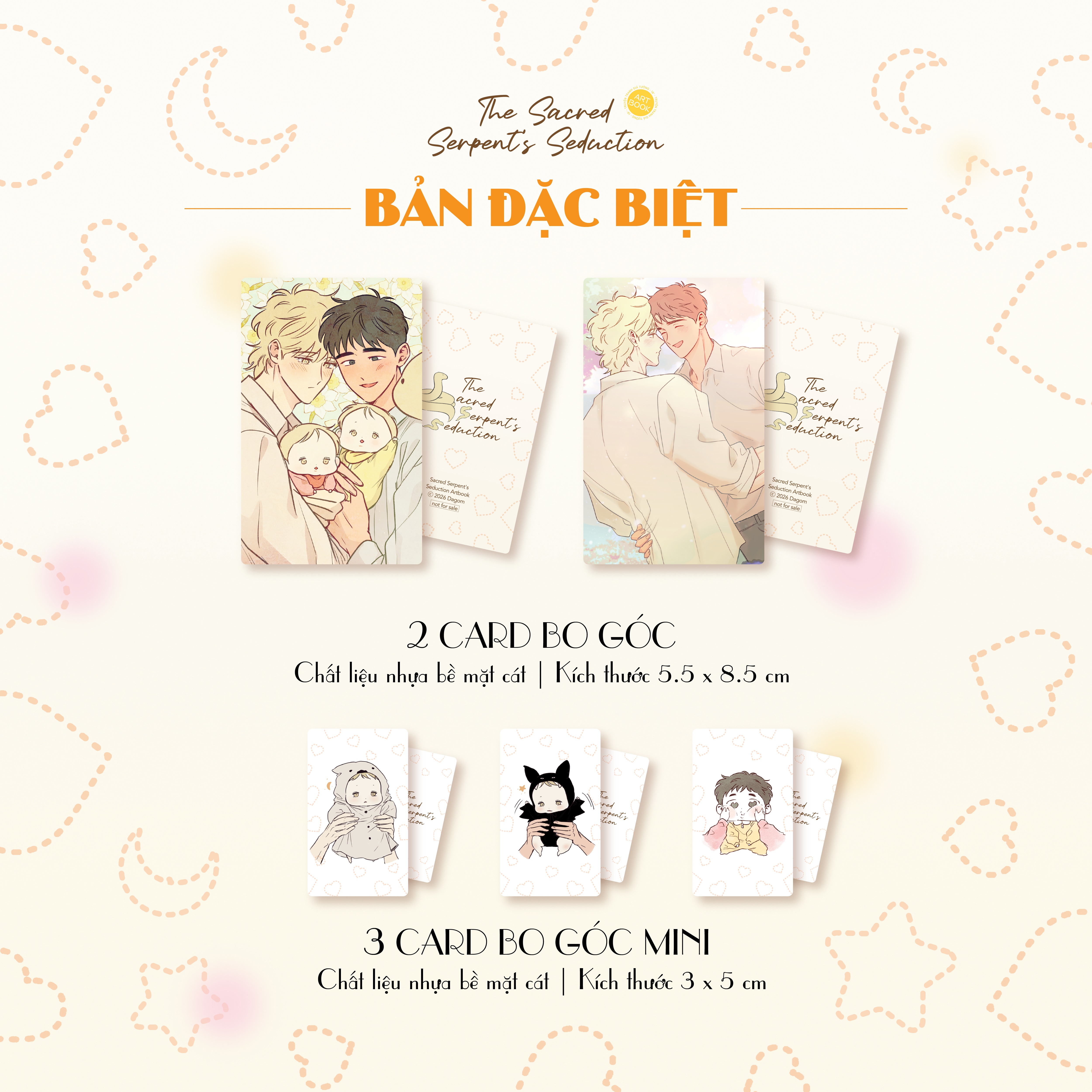 Bộ The Sacred Serpent's Seduction - Artbook - Bản Đặc Biệt - Bìa Cứng - Tặng Kèm 2 Postcard Giấy + 2 Card Bo Góc Nhựa + 3 Card Bo Góc Mini + 1 Standee Bập Bênh - Ảnh 6