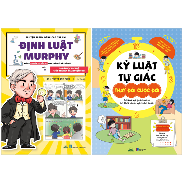 Combo Sách Truyện Tranh Dành Cho Trẻ Em - Định Luật Murphy + Kỷ Luật Tự Giác - Thay Đổi Cuộc Đời (Bộ 2 Cuốn)