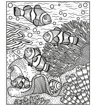 coral reef magic painting book - Ảnh 4
