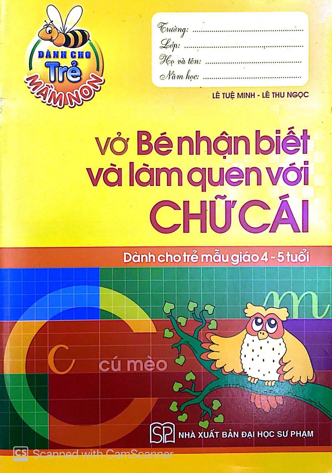 dành cho trẻ mầm non - vở nhận biết và làm quen với chữ cái - Ảnh 3