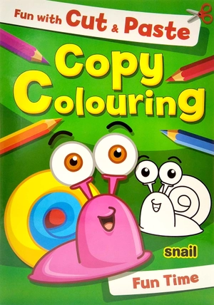 fun with cut & paste copy colouring: snail fun time - Ảnh 2