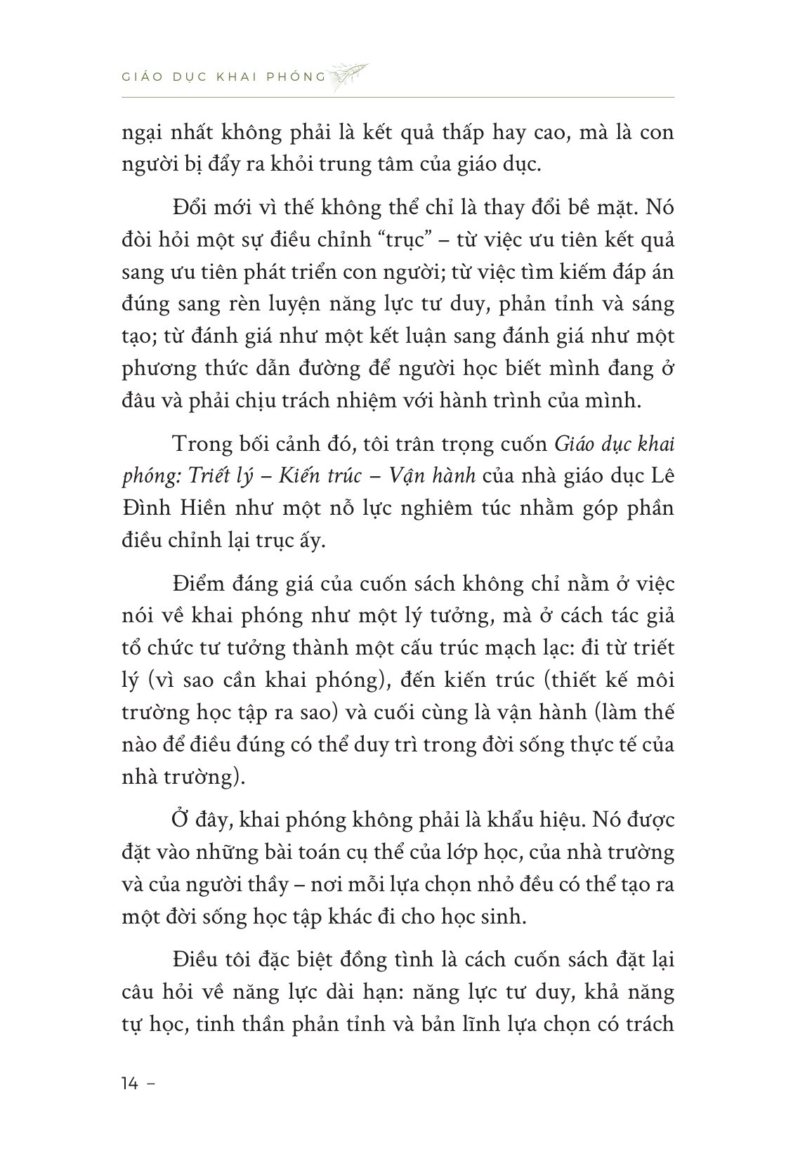 Giáo Dục Khai Phóng - Triết Lý-Kiến Trúc-Vận Hành - Ảnh 12