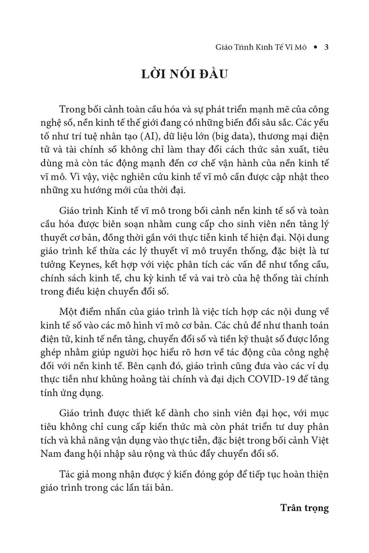 Giáo Trình Kinh Tế Vĩ Mô (Trong Bối Cảnh Toàn Cầu Hoá) - Ảnh 3