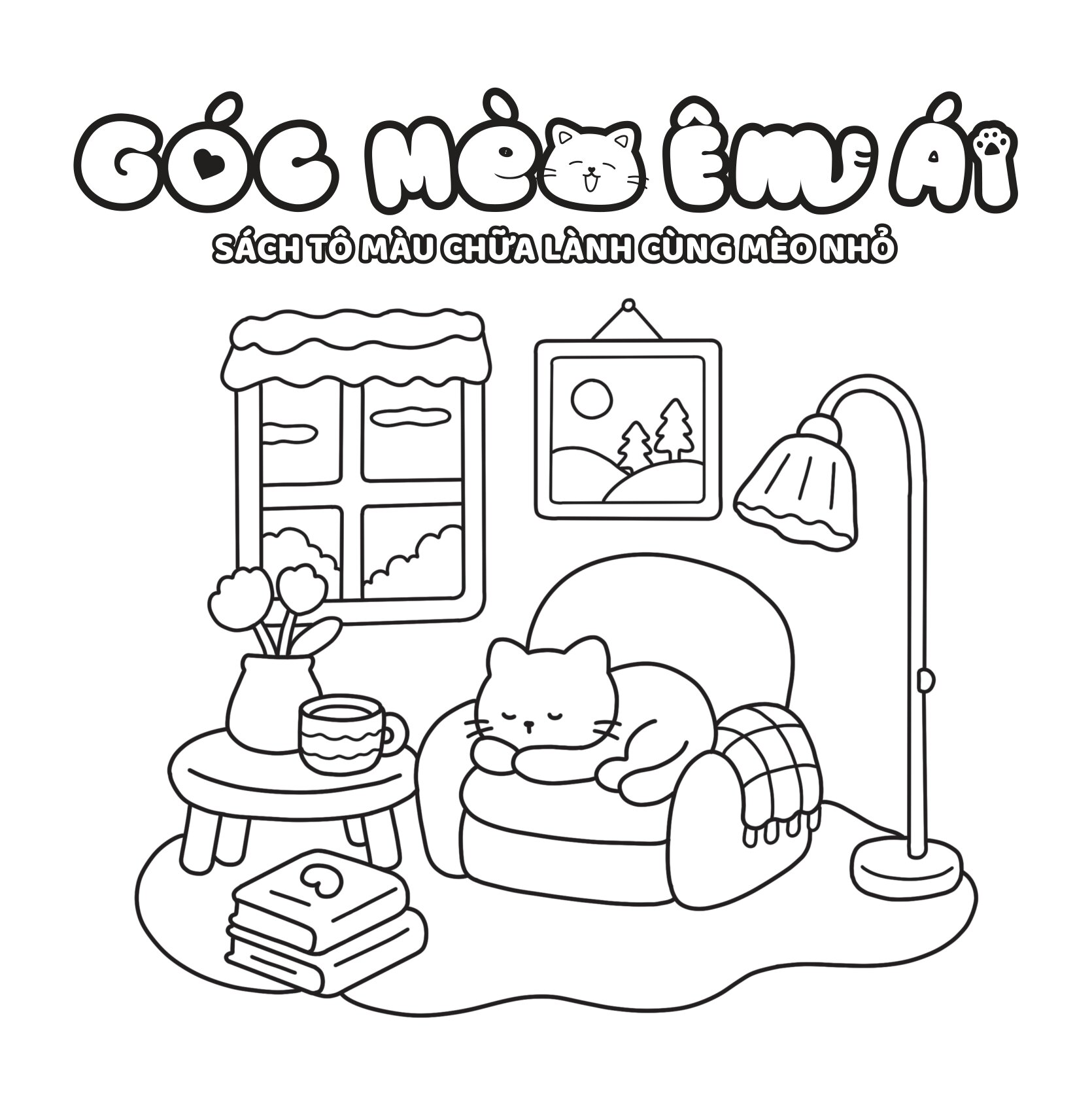 Góc Mèo Êm Ái - Sách Tô Màu Chữa Lành Cùng Mèo Nhỏ - Ảnh 2