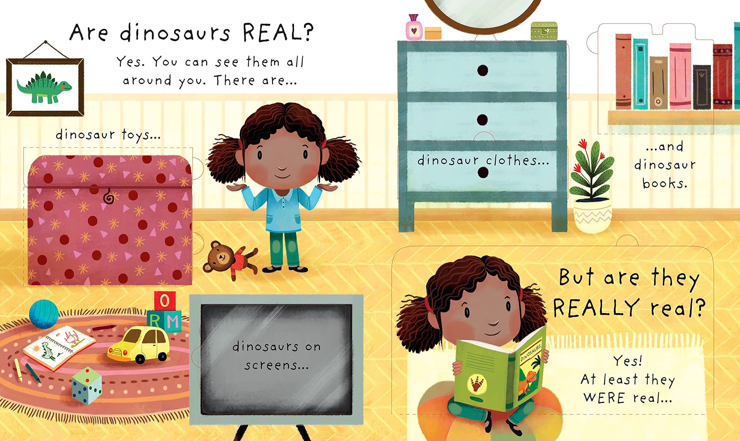 lift-the-flap very first questions and answers are dinosaurs real? - Ảnh 4