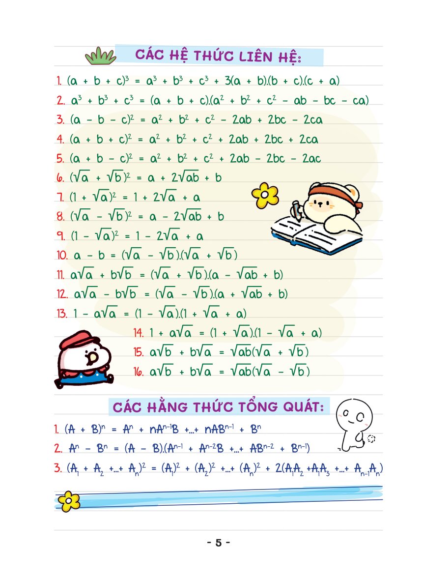 Mini Note - Công Thức Học Nhanh Toán 8 - Ảnh 6