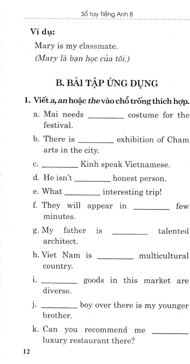 sổ tay tiếng anh 8 - Ảnh 11