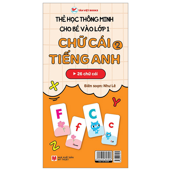 thẻ học thông minh cho bé vào lớp 1 - chữ cái tiếng anh 2 (tái bản 2025)
