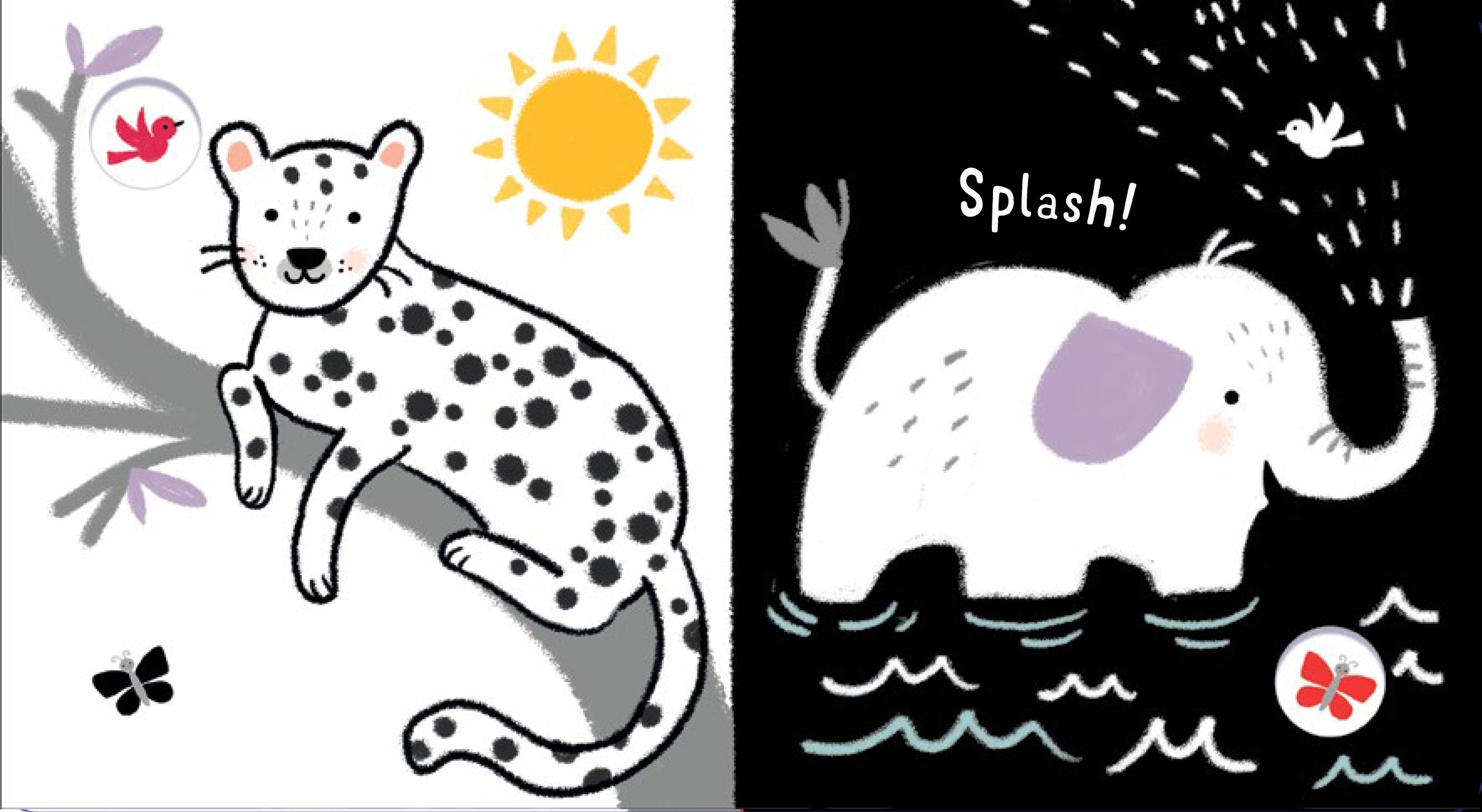 usborne baby's black and white books: animals - Ảnh 3